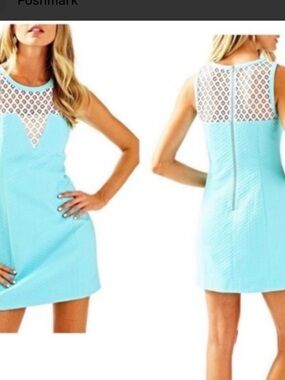 Lilly Pulitzer Vandalia Shift Dress in Serene Blue